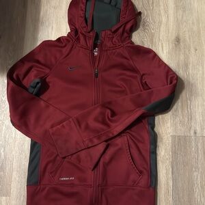 Women’s Nike Maroon and Gray Therma-Fit Jacket